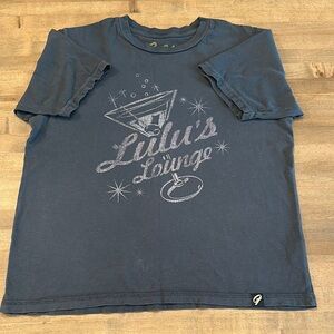 🖤 GOLDEN GOODS MY GUY TEE LULUS LOUNGE VINTAGE WASH FADED BLACK 🖤